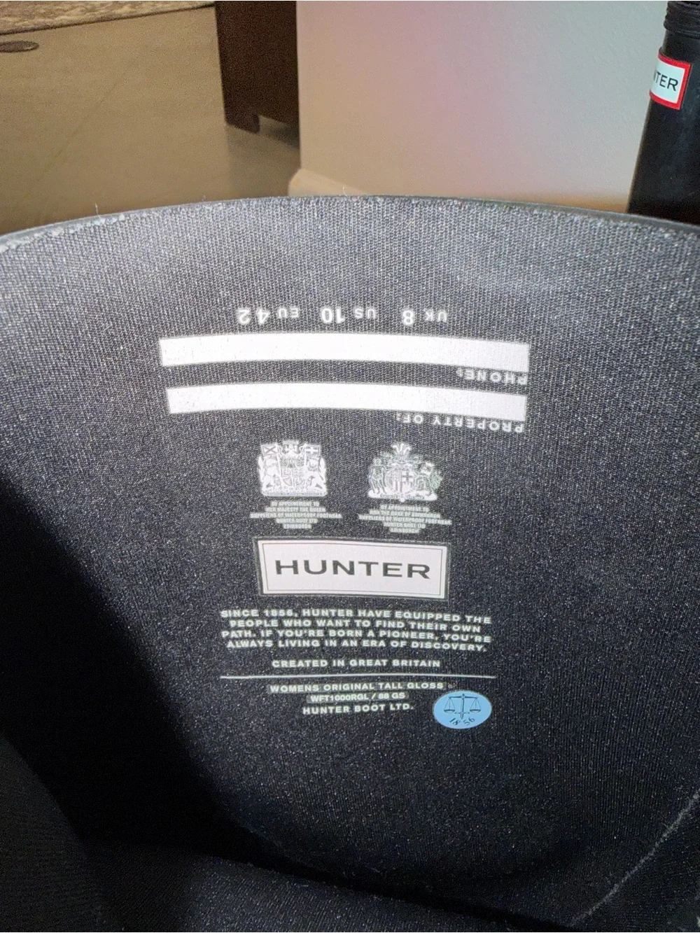 Hunter Black Tall Gloss Rain Boots